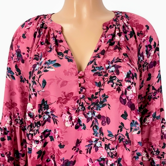 TORRID, NWT, Georgette Puff Sleeve, Peasant Blouse, Size 5X - Picture 9 of 15